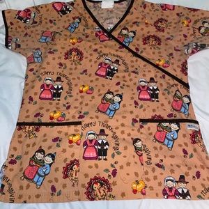 Thanksgiving scrub top